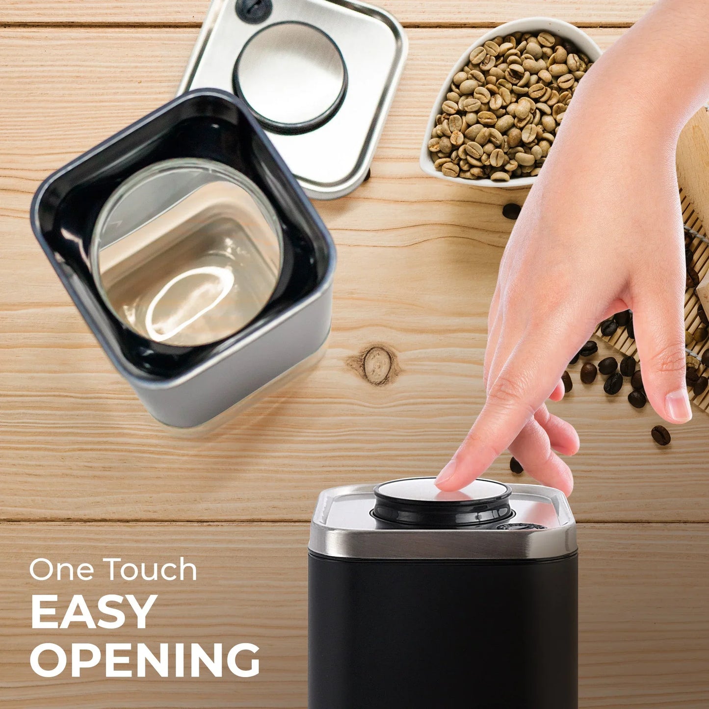 16oz Square Glass Storage Container, KF3022S - coffeefetch.com