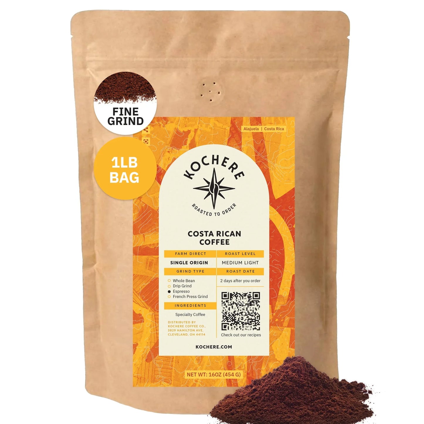 Costa Rica Alajuela – Medium‑Light Roast – Sweet Apple & Raisin