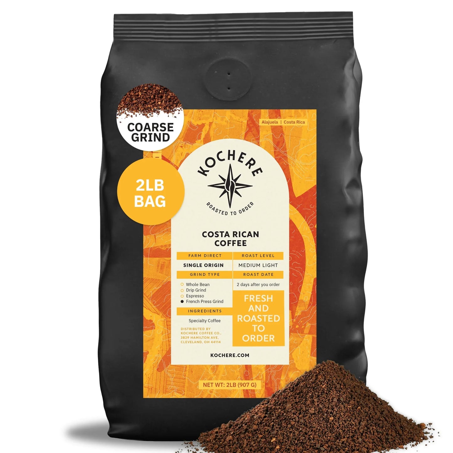 Costa Rica Alajuela – Medium‑Light Roast – Sweet Apple & Raisin