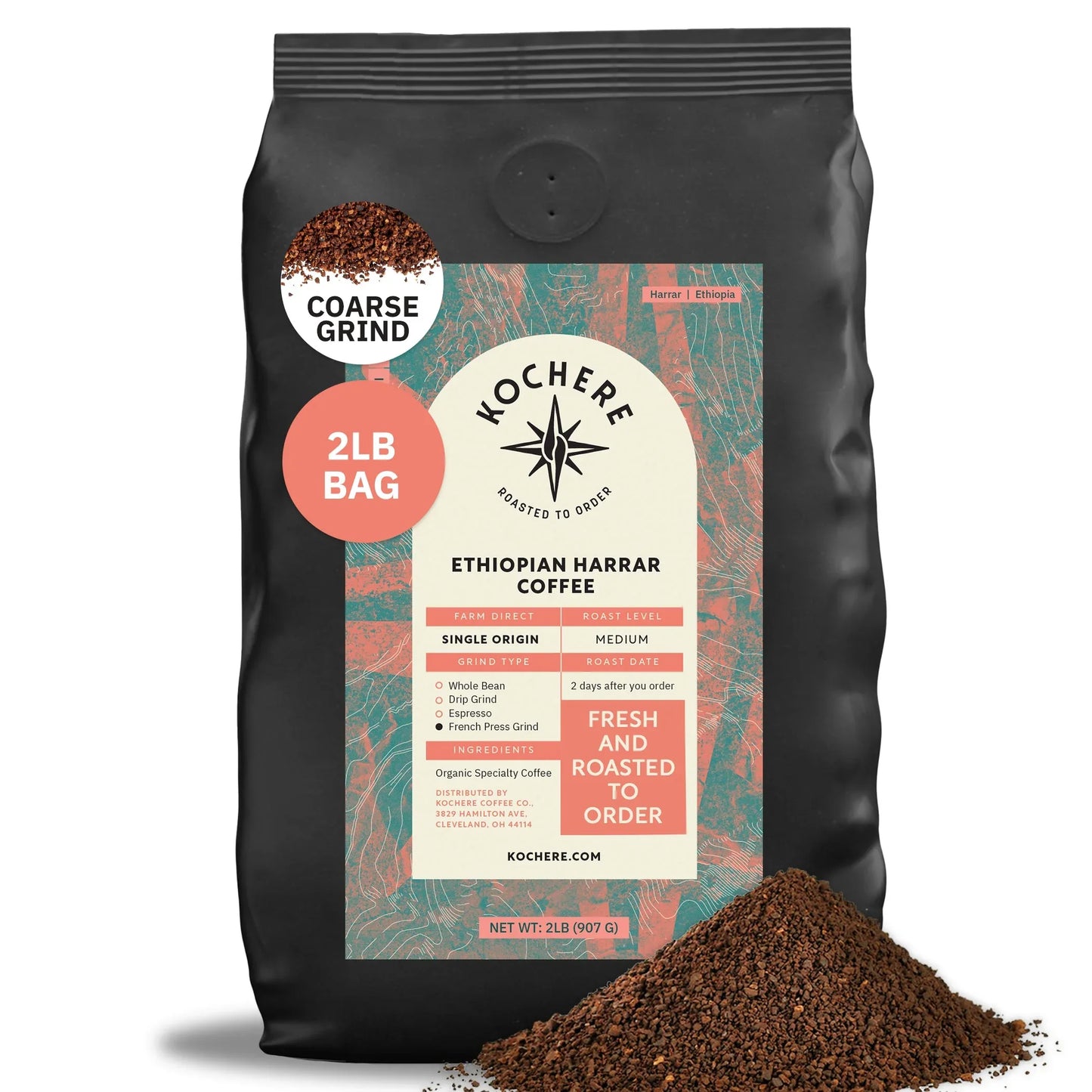 Ethiopia Harrar Natural – Medium Roast – Blueberry, Dark Chocolate & Wild Fruit