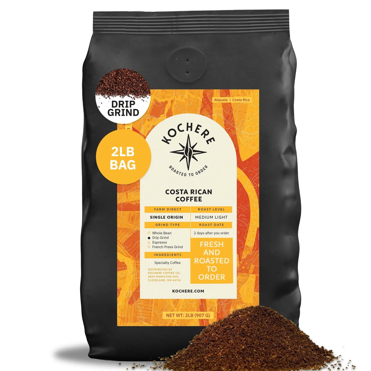 Costa Rica Alajuela – Medium‑Light Roast – Sweet Apple & Raisin