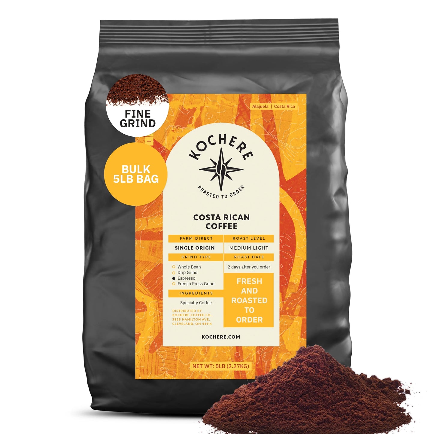 Costa Rica Alajuela – Medium‑Light Roast – Sweet Apple & Raisin