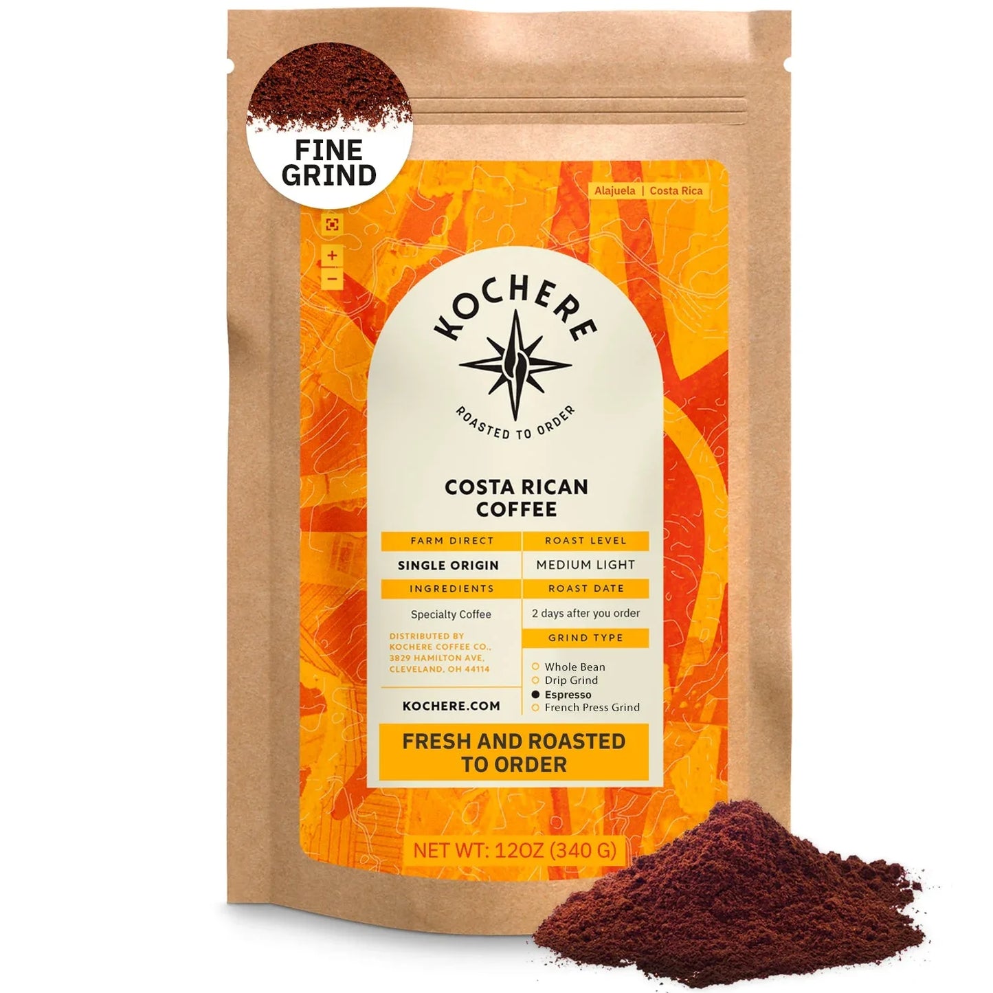 Costa Rica Alajuela – Medium‑Light Roast – Sweet Apple & Raisin