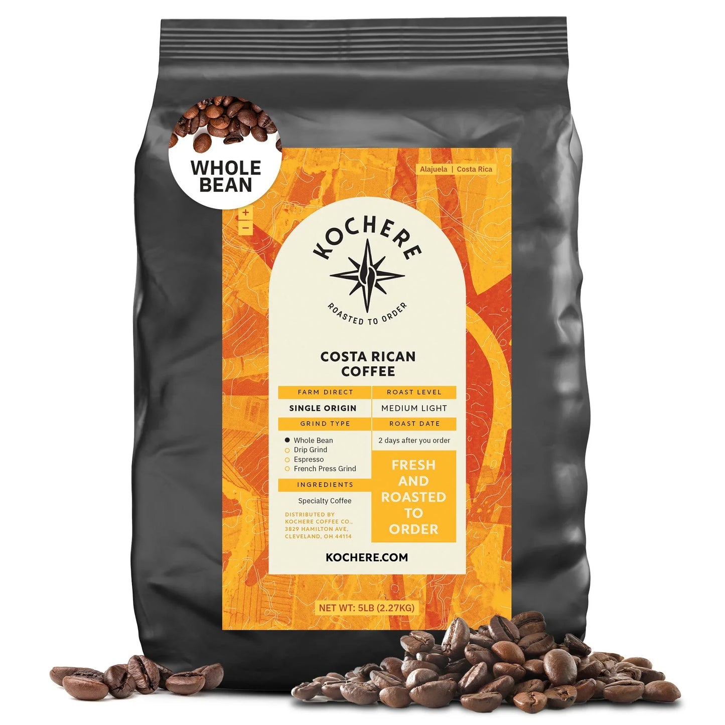 Costa Rica Alajuela – Medium‑Light Roast – Sweet Apple & Raisin
