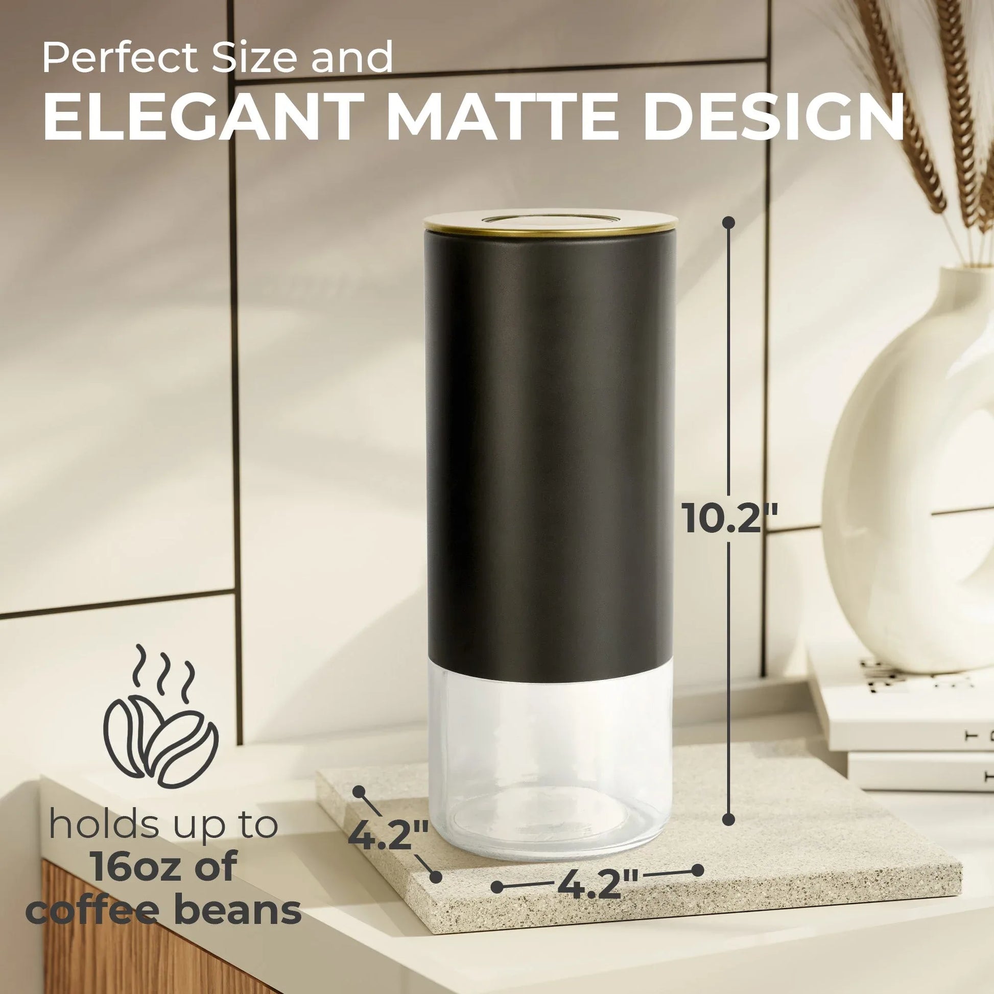 16oz Round Glass Storage Container, KF3032G - coffeefetch.com