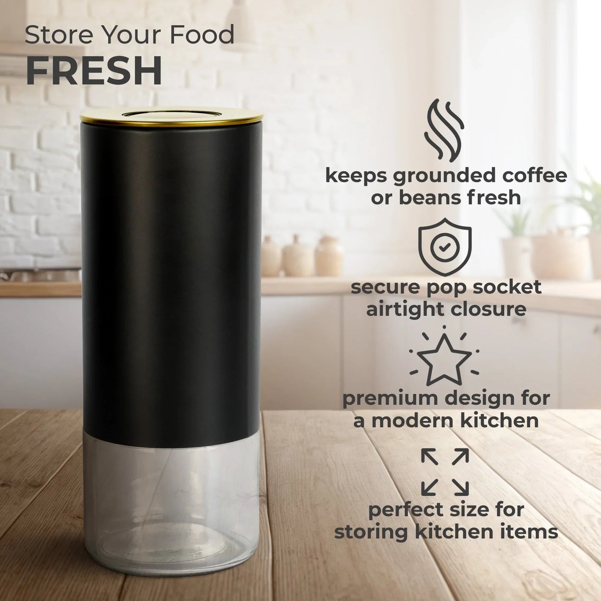 16oz Round Glass Storage Container, KF3032G - coffeefetch.com