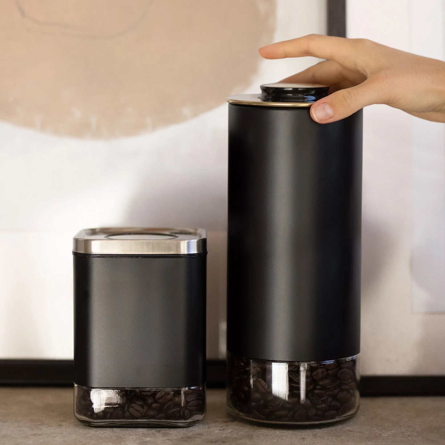 16oz Round Glass Storage Container, KF3032G - coffeefetch.com