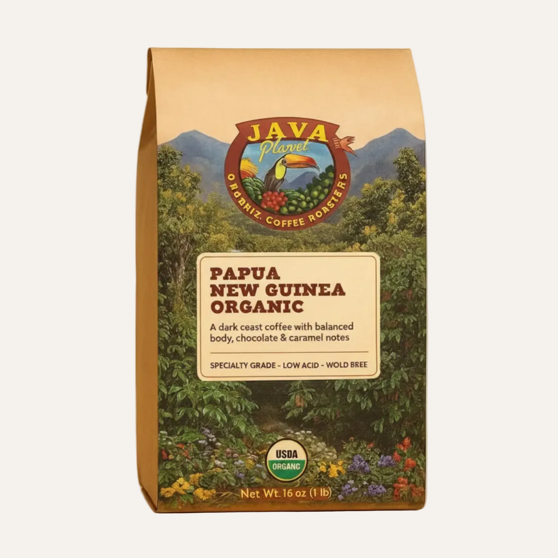 papua new guinea, png, organic coffee, dark roast, whole bean, specialty coffee